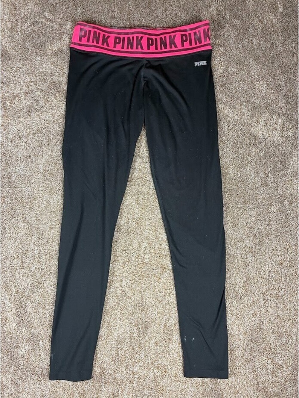 Pink Victoria's Secret Reversible Leggings Black Womens Size Medium